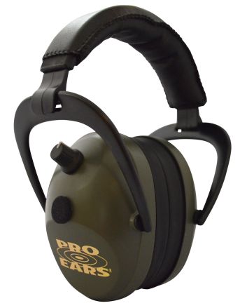 Pro Ears PEG2SMG Gold II 26 Electronic Muff 26 dB Over the Head Black/Green Adult 1 Pair
