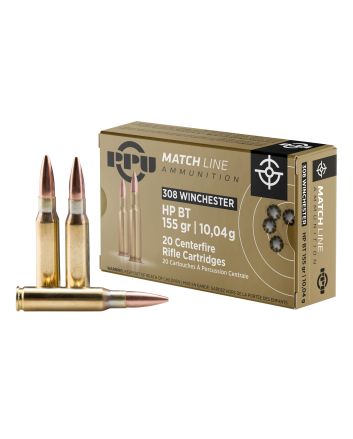 PPU PPM3081 Match308Win 155gr Hollow Point Boat Tail 20 Per Box/10 Case