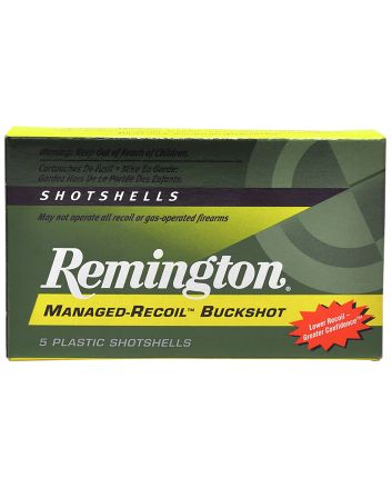 Remington Ammunition 20282 Managed Recoil Buckshot 12Gauge 2.75" 00Buck Shot 5 Per Box/20 Case