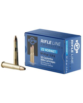 PPU PP22H Standard Rifle22Hornet 45gr Soft Point 50 Per Box/20 Case