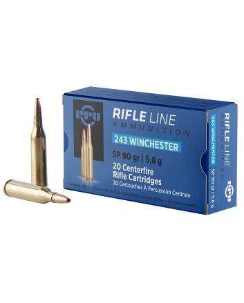 PPU PP2431 Standard Rifle243Win 90gr Soft Point 20 Per Box/10 Case