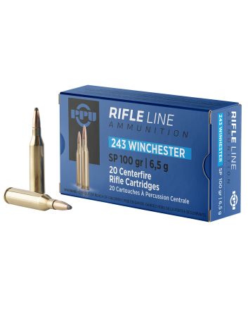 PPU PP2432 Standard Rifle243Win 100gr Soft Point 20 Per Box/10 Case