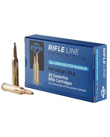 PPU PP264 Standard Rifle264WinMag 140gr Pointed Soft Point 20 Per Box/10 Case