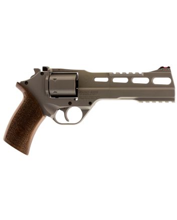 Chiappa Firearms CF340249 Rhino 60SAR *CA Compliant 357 Mag 6 Shot 6" Nickel-Plated Steel Barrel &amp; Cylinder, Nickel-Plated Aluminum Frame &amp; Barrel Shroud, Picatinny Rails, Walnut Grip
