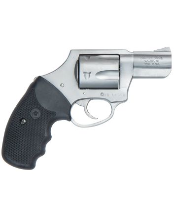 Charter Arms 73521 Mag Pug357 Mag, 5 Shot 2.20" Matte Stainless Steel Barrel, Cylinder &amp; Frame w/Black Finger Grooved Rubber Grip