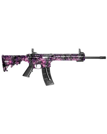 Smith &amp; Wesson 10212 M&amp;P15 Sport 22 LR25+1 16.50" Black Carbon Steel Barrel, Muddy Girl Finish, 6 Position CAR Stock, 10" Magpul M-Lok Handguard, Magpul MBUS Sights, Manual Safety, Optics Ready