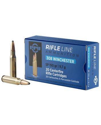 PPU PP3081 Standard Rifle308Win 150gr Soft Point 20 Per Box/10 Case