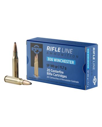 PPU PP3083 Standard Rifle308Win 180gr Soft Point 20 Per Box/10 Case