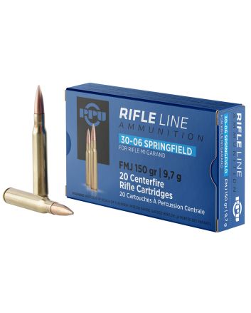 PPU PP3006G Standard Rifle30-06Springfield 150gr Full Metal Jacket 20 Per Box/10 Case