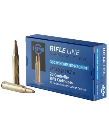 PPU PP3001 Standard Rifle300WinMag 150gr Soft Point 20 Per Box/10 Case