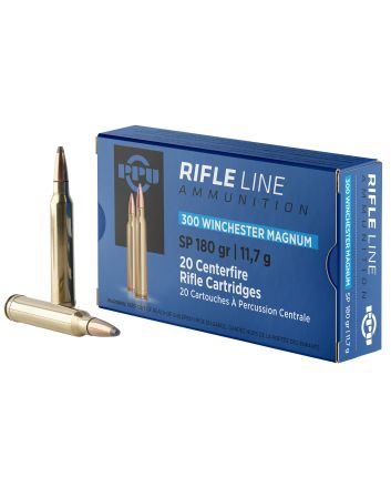 PPU PP3003 Standard Rifle300WinMag 180gr Soft Point 20 Per Box/10 Case