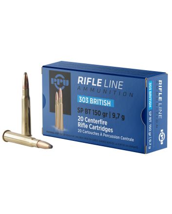 PPU PP303S1 Standard Rifle303British 150gr Soft Point Boat Tail 20 Per Box/10 Case