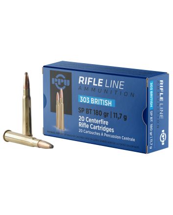 PPU PP303S2 Standard Rifle303British 180gr Soft Point Boat Tail 20 Per Box/10 Case