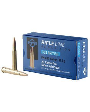 PPU PP303F Standard Rifle303British 174gr Full Metal Jacket Boat Tail 20 Per Box/10 Case