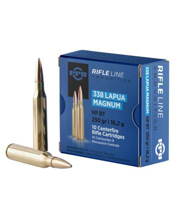 PPU PP338H Standard Rifle338LapuaMag 250gr Hollow Point Boat Tail 10 Per Box/20 Case