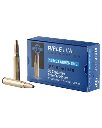 PPU PP7AS Metric Rifle7.65x53mmArgentine 180gr Soft Point Boat Tail 20 Per Box/10 Case
