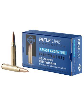 PPU PP7AF Metric Rifle7.65x53mmArgentine 174gr Full Metal Jacket Boat Tail 20 Per Box/10 Case