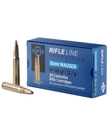 PPU PP8S Metric Rifle8mmMauser 196gr Soft Point 20 Per Box/10 Case