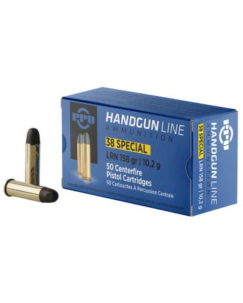 PPU PPH38SL Handgun38Special 158gr Lead Round Nose 50 Per Box/10 Case