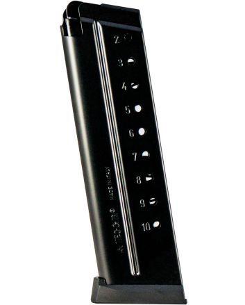 Mec-Gar MGCGOV910AFC Standard10rd 9mm Luger Fits 1911 Government Blued w/Anti-Friction Coating Carbon Steel