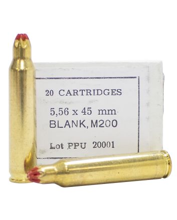 PPU PPB556 Blank Ammo5.56x45mmNATO 20 Per Box/100 Case