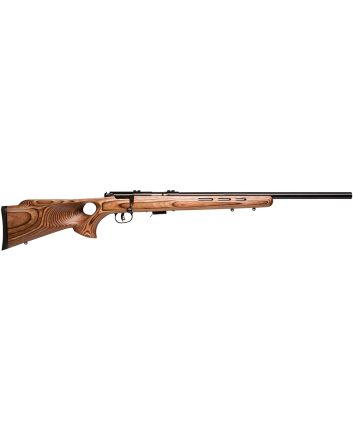 Savage Arms 96250 93R17 BTV 17 HMR Caliber with 5+1 Capacity, 21" Barrel, Matte Blued Metal Finish &amp; Fixed Thumbhole Natural Brown Stock Right Hand (Full Size)