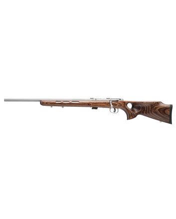 Savage Arms 25795 Mark II BTV Full Size 22 LR 5+1 21" Satin Heavy Button Rifled Barrel, Satin Drilled &amp; Tapped Stainless Steel Receiver, Satin Brown Thumbhole Laminate Stock, Left Hand