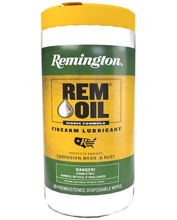 Remington Accessories 18384 Rem Oil Wipes Cleans/Lubricates/Protects 60 Count