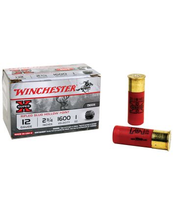 Winchester Ammo X12RS15VP Super X12Gauge 2.75" 1oz Rifled Slug Shot 15 Per Box/10 Case