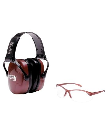 Howard Leight R01727 Woman's Shooting Safety Combo 25 dB Over the Head Dusty Rose/Black Women