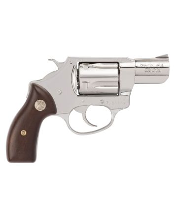 Charter Arms 73829 UndercoverSmall 38 Special, 5 Shot 2" High Polished Stainless Steel Barrel, Cylinder &amp; Frame w/Wood Grip, Exposed Hammer