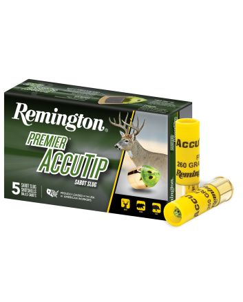 Remington Ammunition 20498 Premier AccuTip20 Gauge 3" Sabot Slug Shot 5 Per Box/ 20 Cs