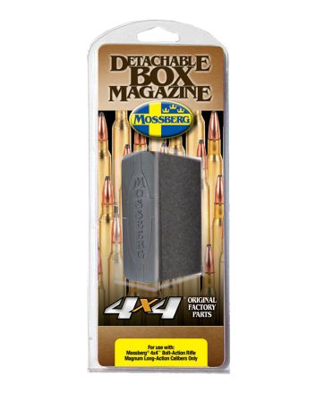 Mossberg 95034 Drop Box Magazine Patriot 3rd 338 Win Mag/300 Win Mag/7mm Rem Fits Mossberg 4x4 Long Action Black Polymer