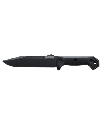 Ka-Bar BK7 Becker Combat Utility 7" Fixed Clip Point Plain Black 1095 Cro-Van Blade, Black Ultramid Handle, Includes Sheath