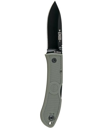 Ka-Bar 4062FG Dozier Hunter 3" Folding Drop Point Plain Japanese AUS-8A SS Blade Zytel Foliage Green Handle