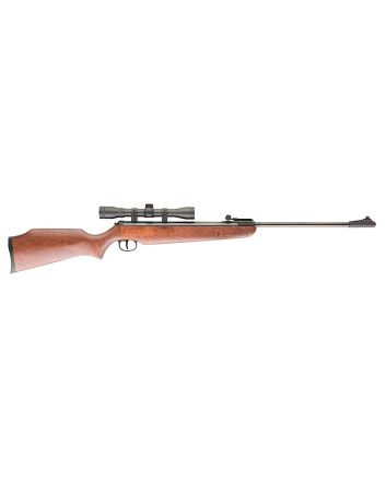 Umarex Ruger Air Guns 2244001 Air Hawk Combo Spring Piston 177 Pellet 1rd Blued Rec/Barrel Dark Hardwood Stock Includes 4x32mm Scope