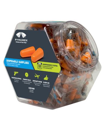 Pyramex PYDP1000BN Disposable Earplugs Foam 32 dB In The Ear Orange Adult 100 Pair