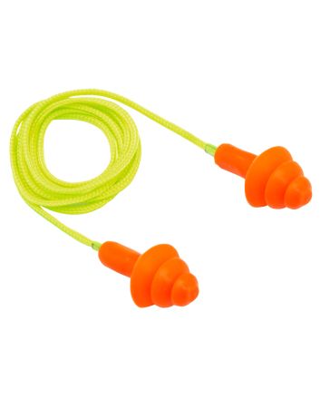 Pyramex RP3001 Reusable EarplugsPolymer 24 dB Behind The Neck Orange/Yellow Adult 50 Pair