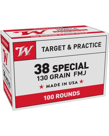 Winchester Ammo USA38SPVP USA Value Pack 38Special 130gr Full Metal Jacket 100 Per Box/5 Case