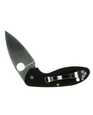 Spyderco C216GP Efficient2.98" Folding Drop Point Plain 8Cr13MoV SS Blade Black G10 Handle Includes Pocket Clip