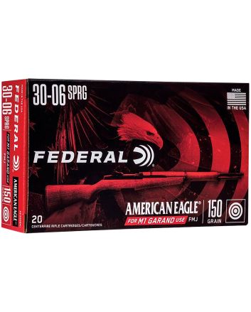 Federal AE3006M1 American Eagle M1 Grand 30-06Springfield 150gr Full Metal Jacket 20 Per Box/10 Case