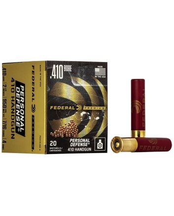 Federal PD412JGE4 Premium Personal Defense 410 Gauge 2.50" 4 Shot 7/16oz 20 Per Box/10 Case