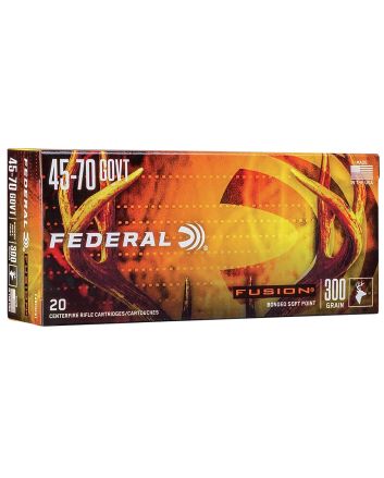 Federal F4570FS1 Fusion45-70Gov 300gr Bonded Soft Point 20 Per Box/10 Case