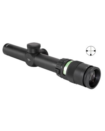 Trijicon 200054 AccuPointBlack Hardcoat Anodized 1-4x 24mm 30mm Tube German #4 Crosshair w/ Green Dot Reticle