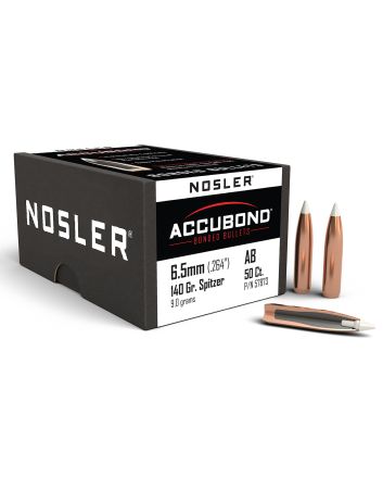 Nosler 57873 AccuBond6.5Creedmoor 140gr Spitzer Point 50/Box