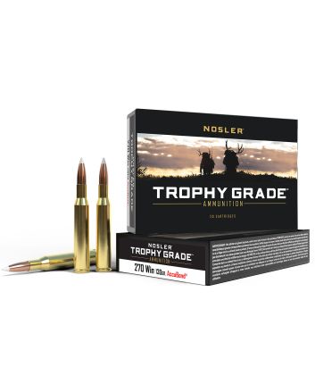 Nosler 60025 Trophy Grade270Win 130gr Nosler AccuBond 20 Per Box/10 Case
