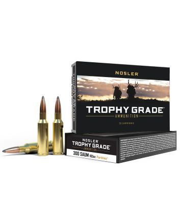 Nosler 60061 Trophy Grade300RemSAUM 165gr Nosler Spitzer Partition 20 Per Box/10 Case