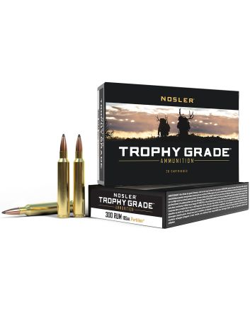 Nosler 60064 Trophy Grade300RUM 165gr Nosler Spitzer Partition 20 Per Box/10 Case