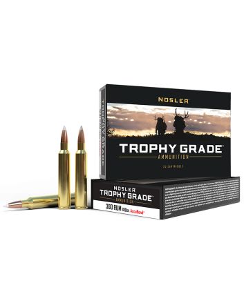 Nosler 60065 Trophy Grade300RUM 180gr Nosler AccuBond 20 Per Box/10 Case