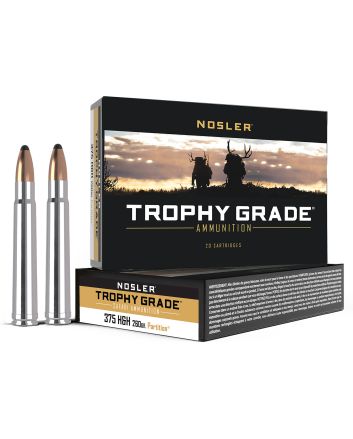 Nosler 60090 Trophy Grade375H&amp;HMag 260gr Nosler Spitzer Partition 20 Per Box/10 Case